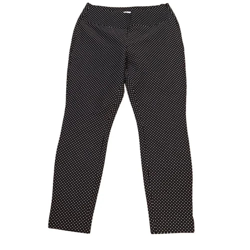 CAbi Seaside Chic Polka Dot Black and White Side Zipper Skinny Trousers 6 - Picture 5 of 8